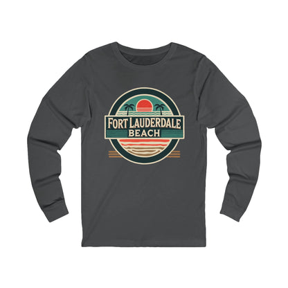 Vintage Fort Lauderdale Unisex Jersey Long Sleeve Tee