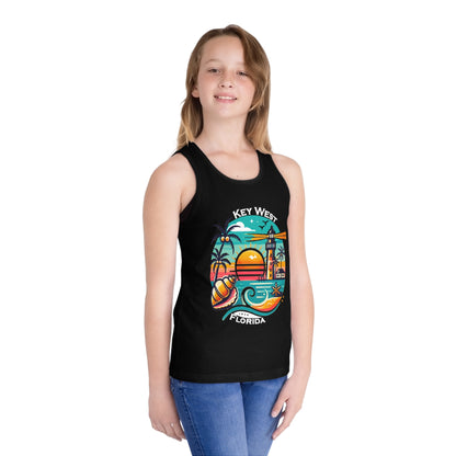 Vibrant Key West Unisex Kids Jersey Tank Top