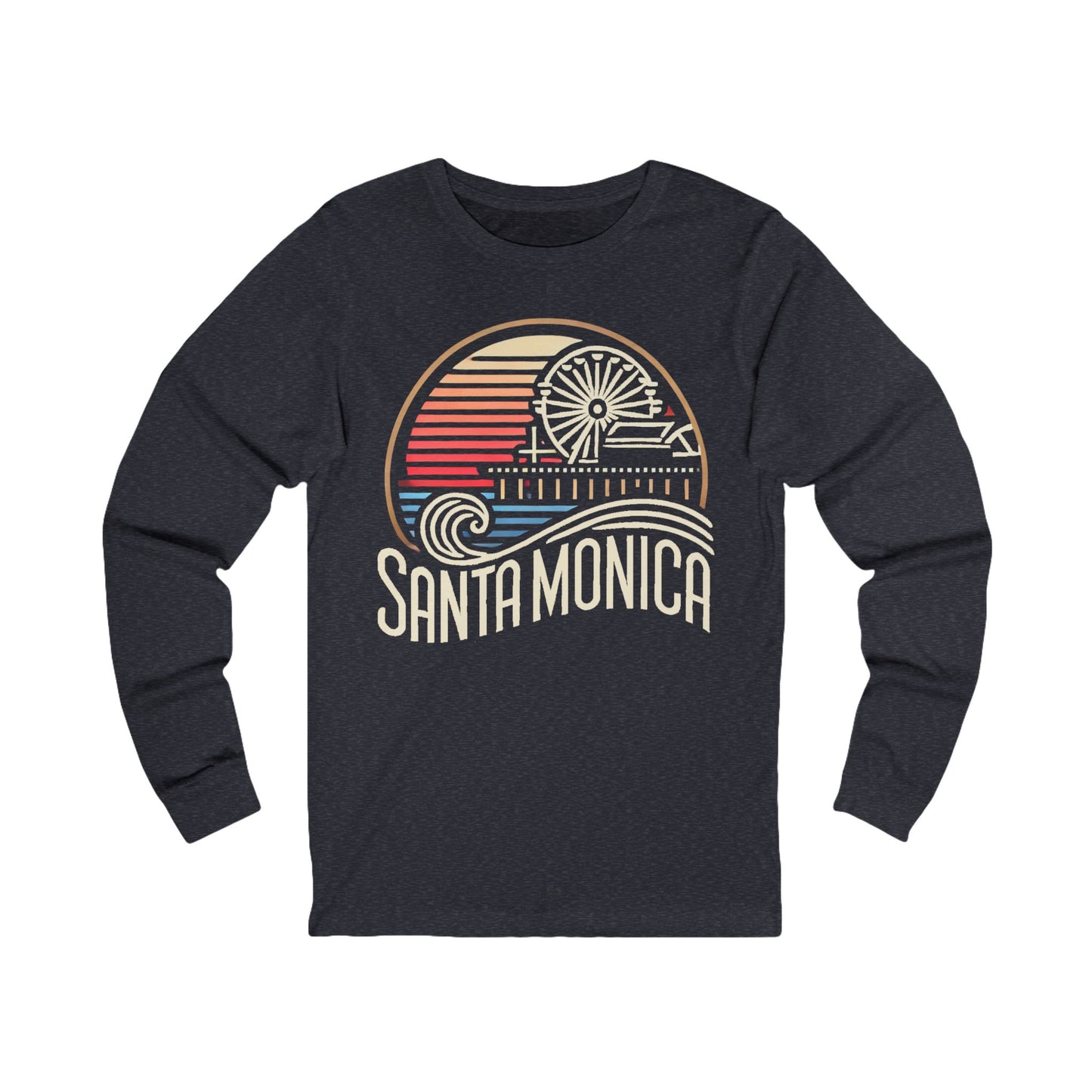 Vibrant Santa Monica Unisex Jersey Long Sleeve Tee