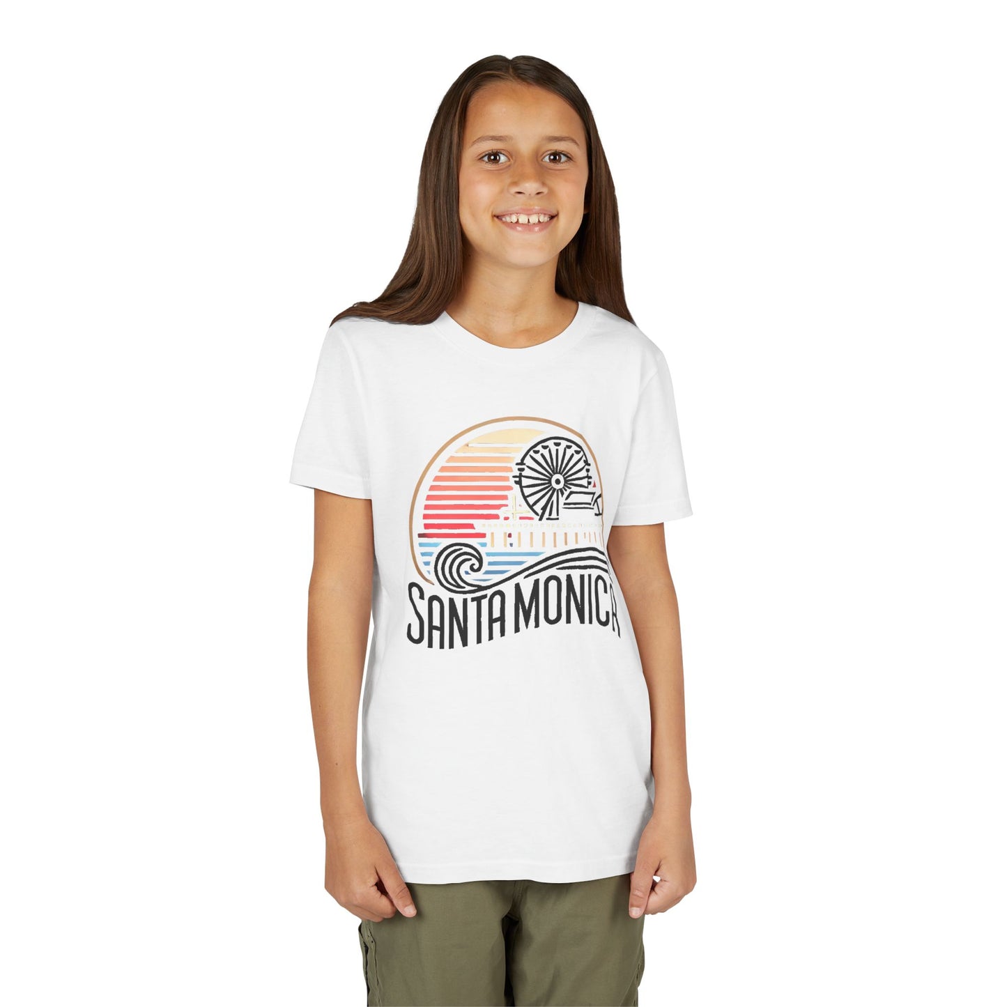 Vibrant Santa Monica Youth Short Sleeve Tee