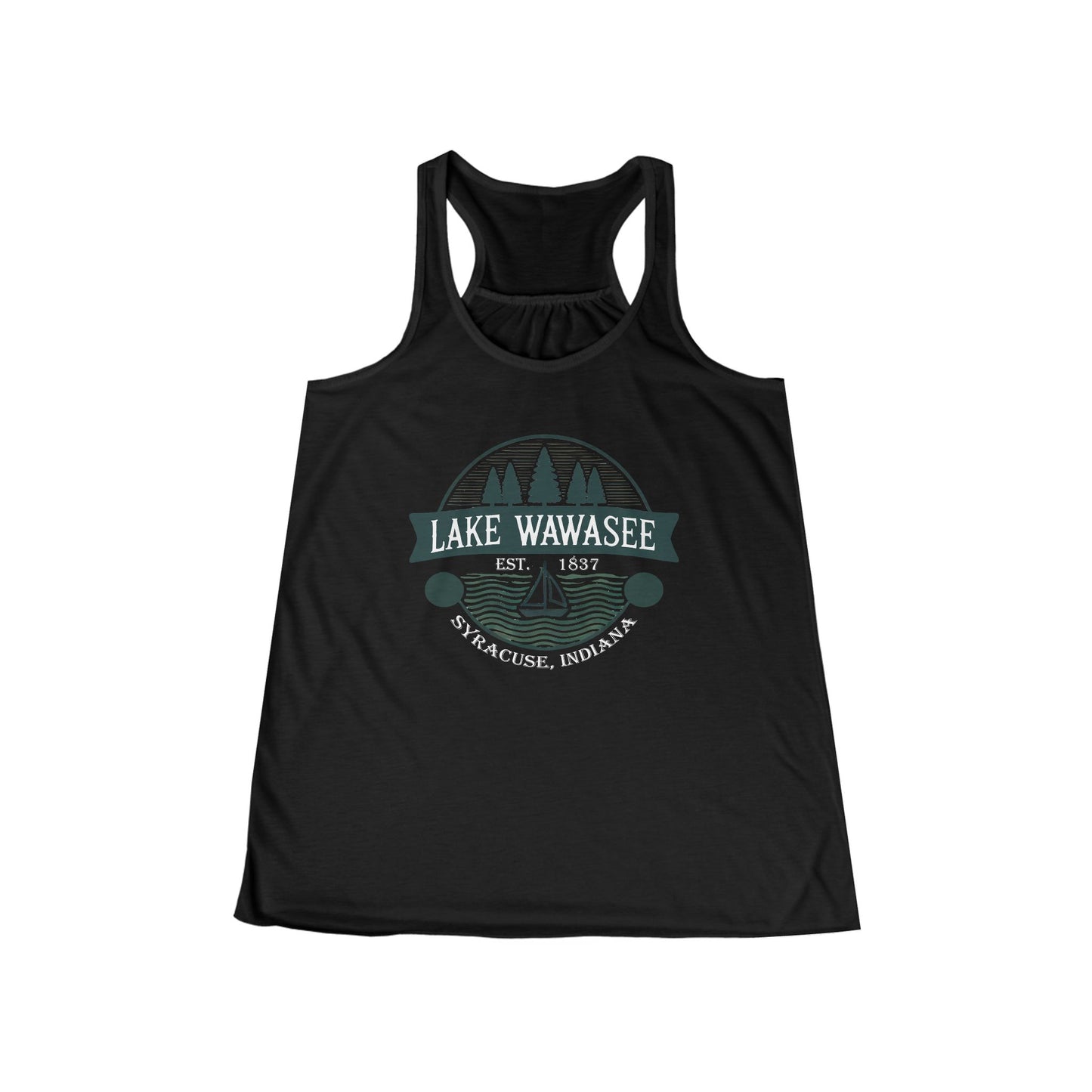 Vintage Lake Wawasee Women's Flowy Racerback Tank