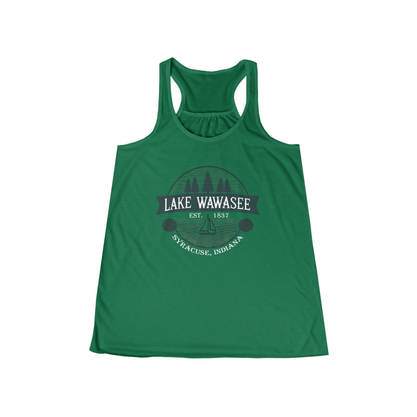 Vintage Lake Wawasee Women's Flowy Racerback Tank