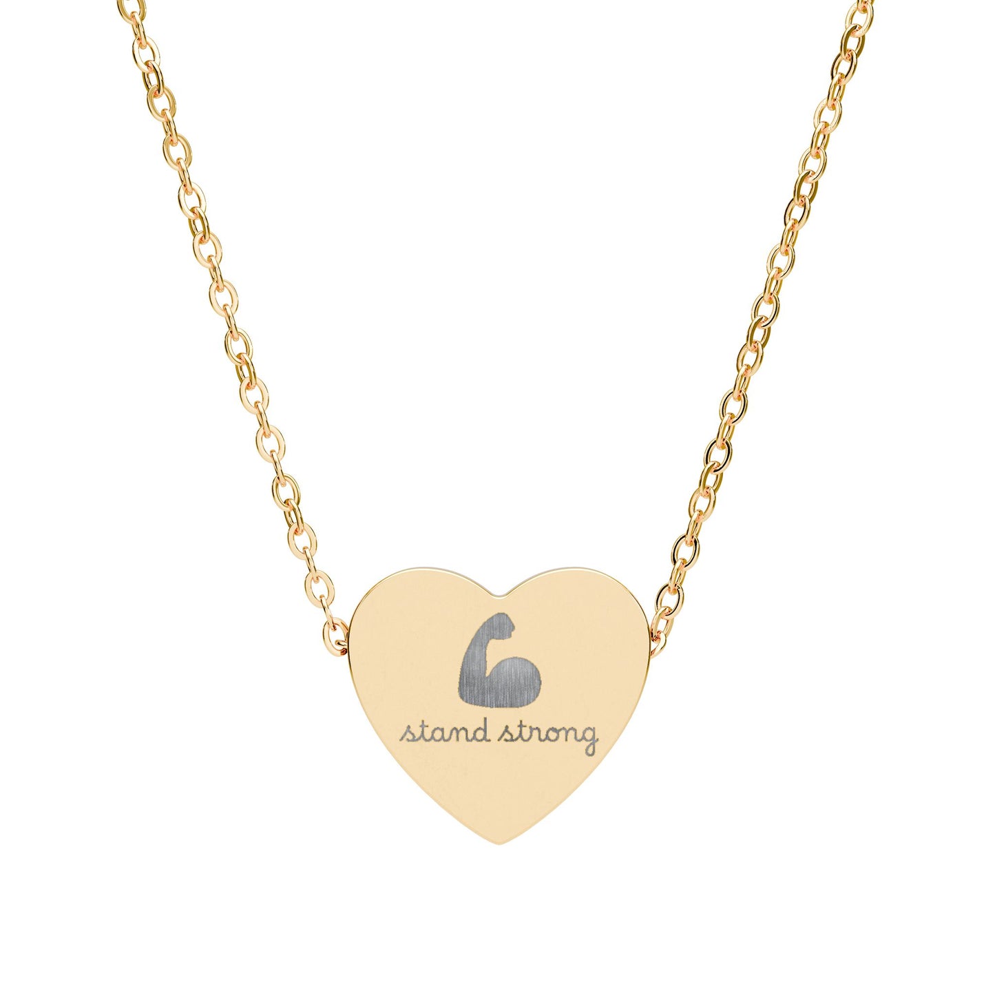 Stand Strong — Engraved Heart Necklace