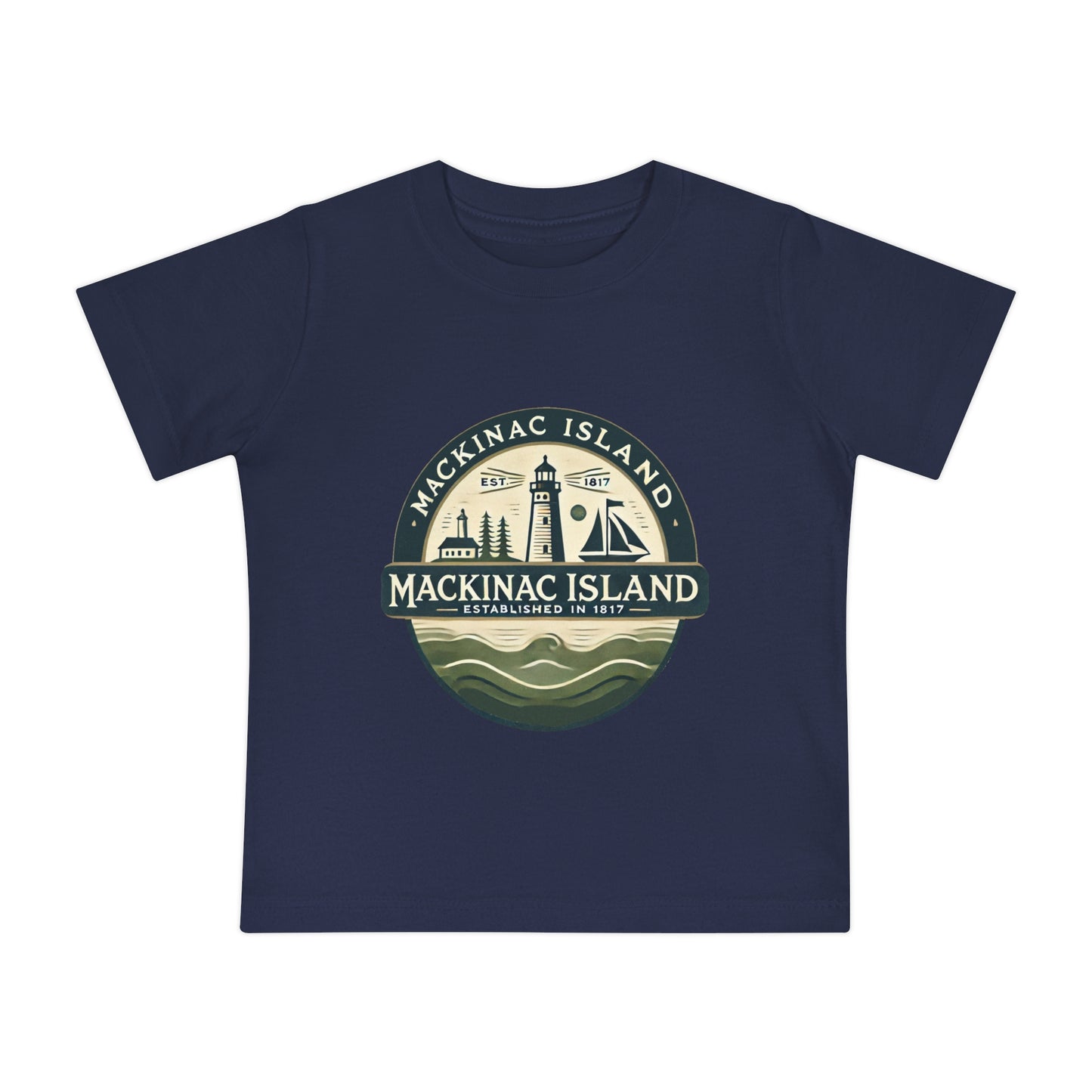 Vintage Mackinac Island Unisex Baby Short Sleeve T-Shirt