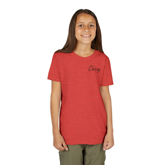 Elegant Chicago Skyline Unisex Youth Short Sleeve Tee