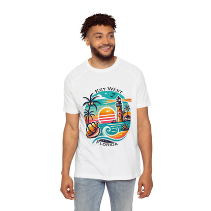 Vibrant Key West Men's Raglan T-Shirt