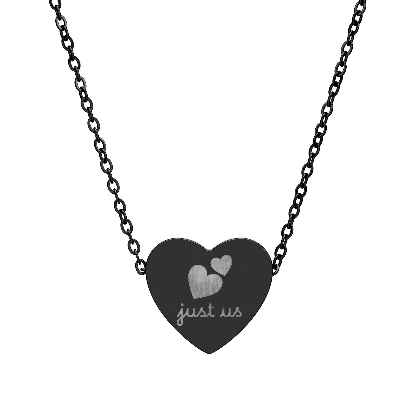 Just Us — Engraved Heart Necklace
