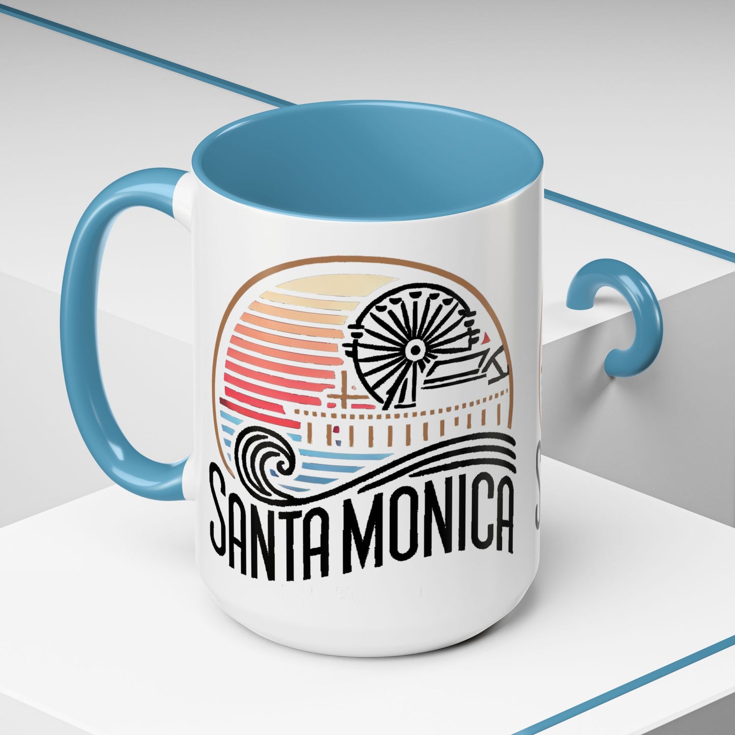 Vibrant Santa Monica Accent Coffee Mug