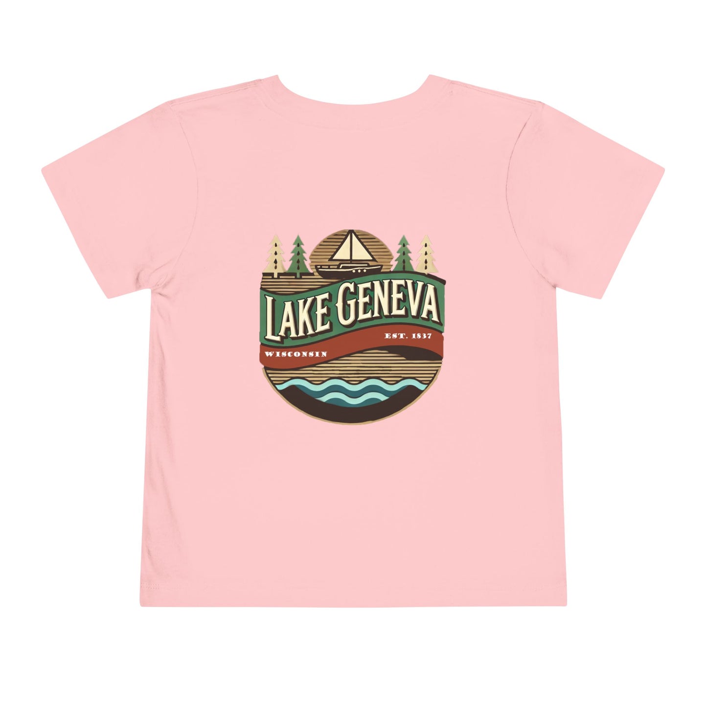 Retro Lake Geneva Unisex Toddler Short Sleeve Tee