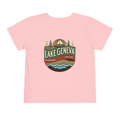 Retro Lake Geneva Unisex Toddler Short Sleeve Tee