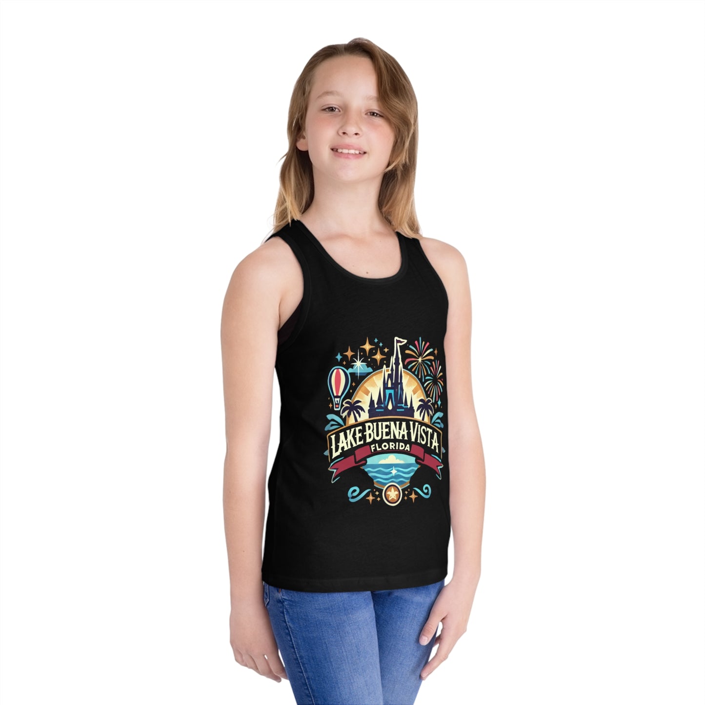 Adventurous Lake Buena Vista Unisex Kids Jersey Tank Top