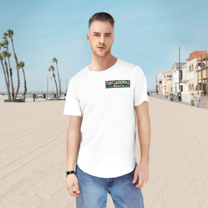 Vintage Fort Lauderdale Men's Jersey Curved Hem Tee