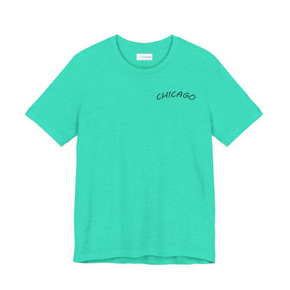Retro Chicago Sunset Unisex Jersey Short Sleeve Tee