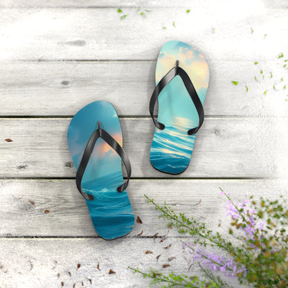 Ocean Waves Flip Flops