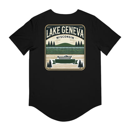 Vintage Lake Geneva Men's Jersey Curved Hem Tee