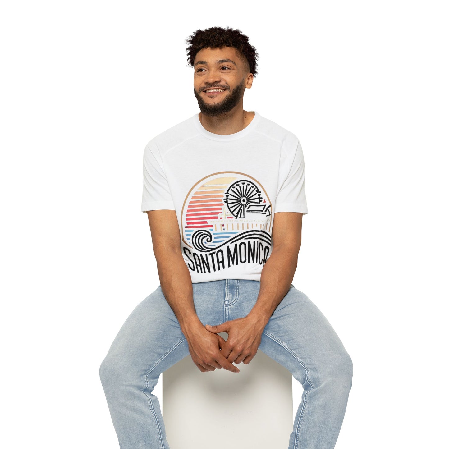 Vibrant Santa Monica Men's Raglan T-Shirt