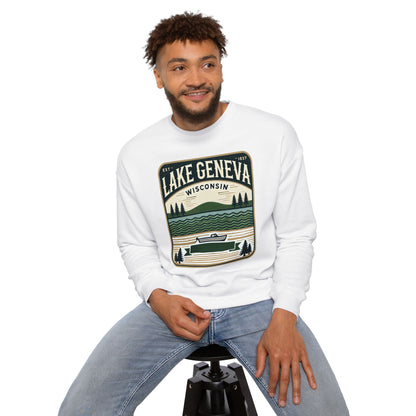 Vintage Lake Geneva Unisex Drop Shoulder Sweatshirt