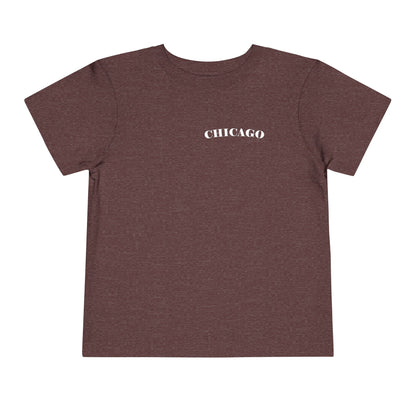 Mystery Noir Chicago Skyline Sunset Unisex Toddler Short Sleeve Tee