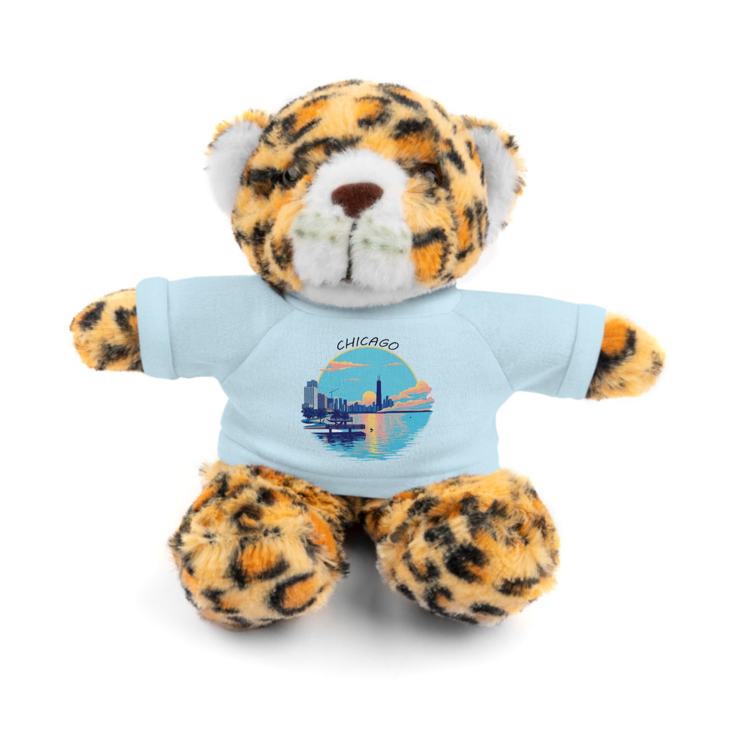 Retro Chicago Sunset Stuffed Animals with Tee