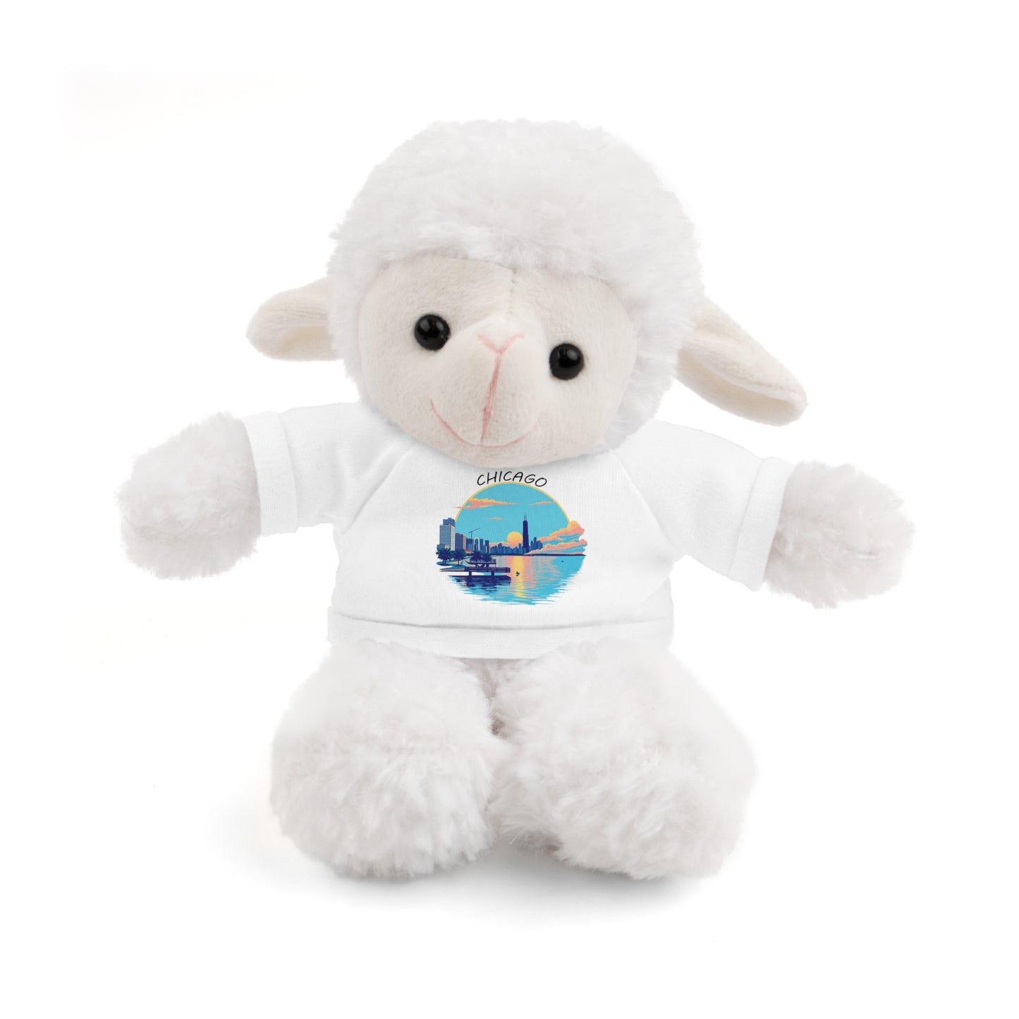 Retro Chicago Sunset Stuffed Animals with Tee