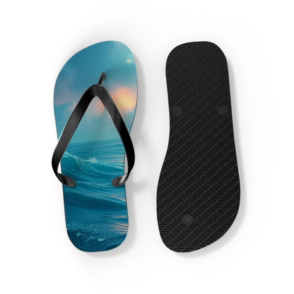 Ocean Waves Flip Flops