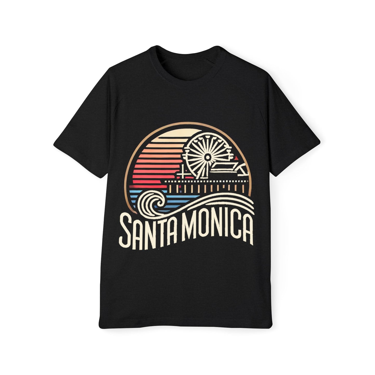 Vibrant Santa Monica Men's Raglan T-Shirt