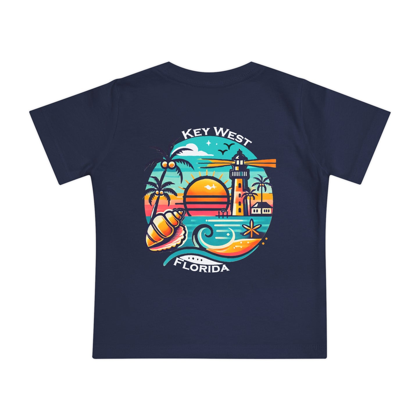 Vibrant Key West Unisex Baby Short Sleeve T-Shirt