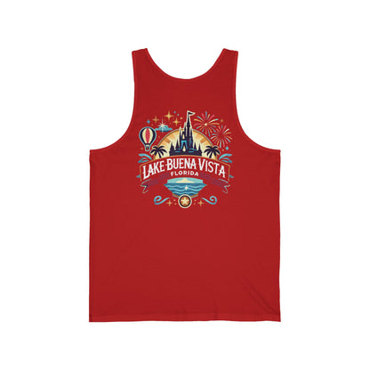 Adventurous Lake Buena Vista Unisex Jersey Tank