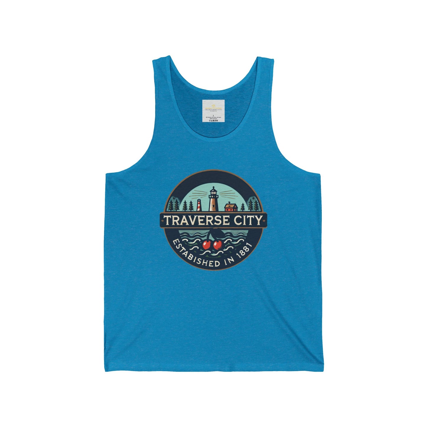 Vintage Traverse City Unisex Jersey Tank