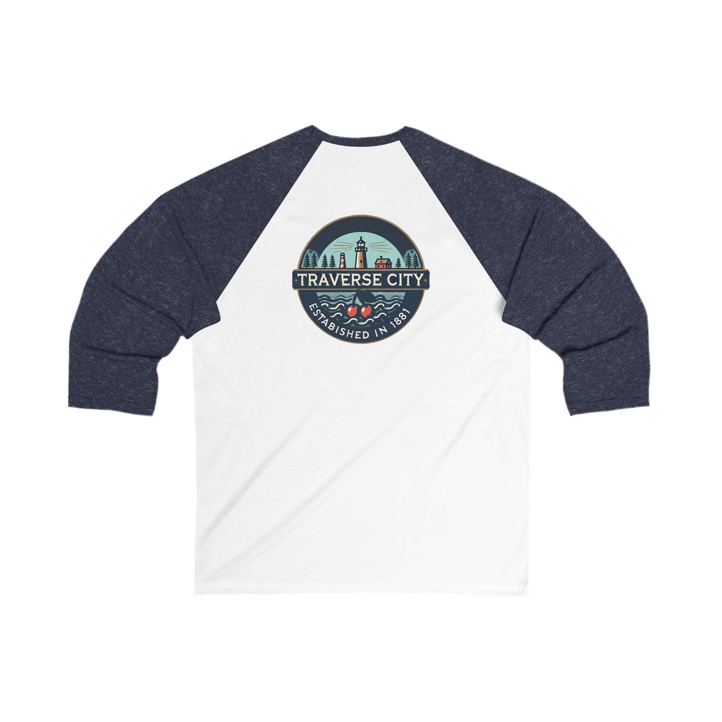 Vintage Traverse City Men's 3/4 Sleeve Baseball Tee