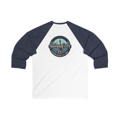 Vintage Traverse City Men's 3/4 Sleeve Baseball Tee