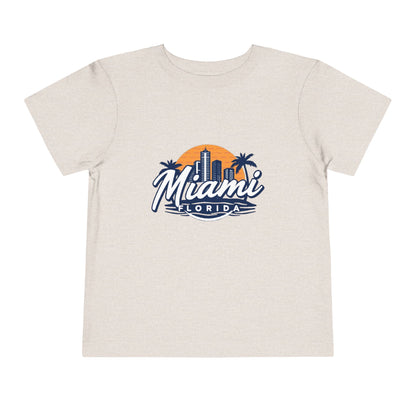 Retro Miami Unisex Toddler Short Sleeve Tee