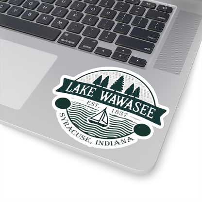 Vintage Lake Wawasee Kiss-Cut Sticker