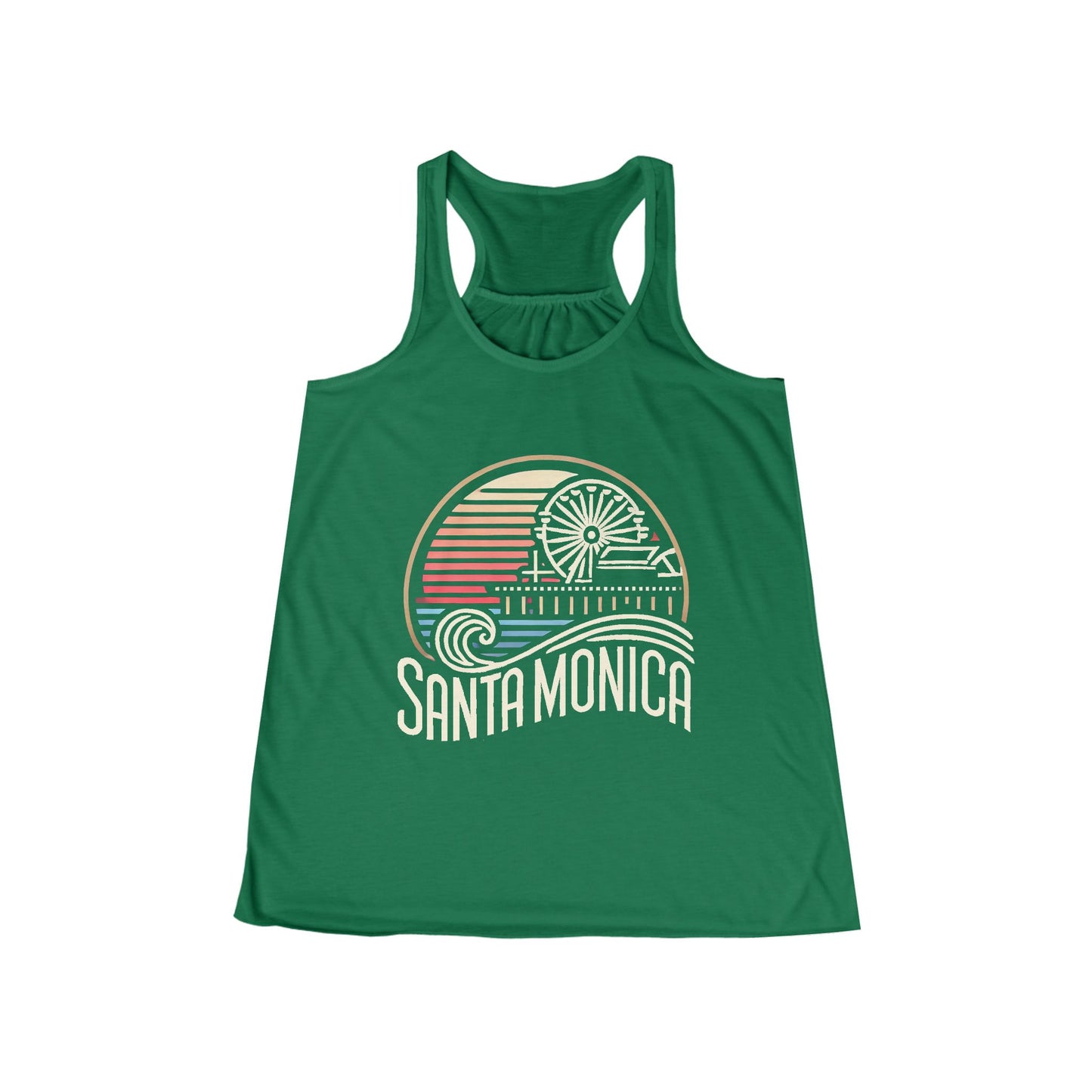 Vibrant Santa Monica Women's Flowy Racerback Tank