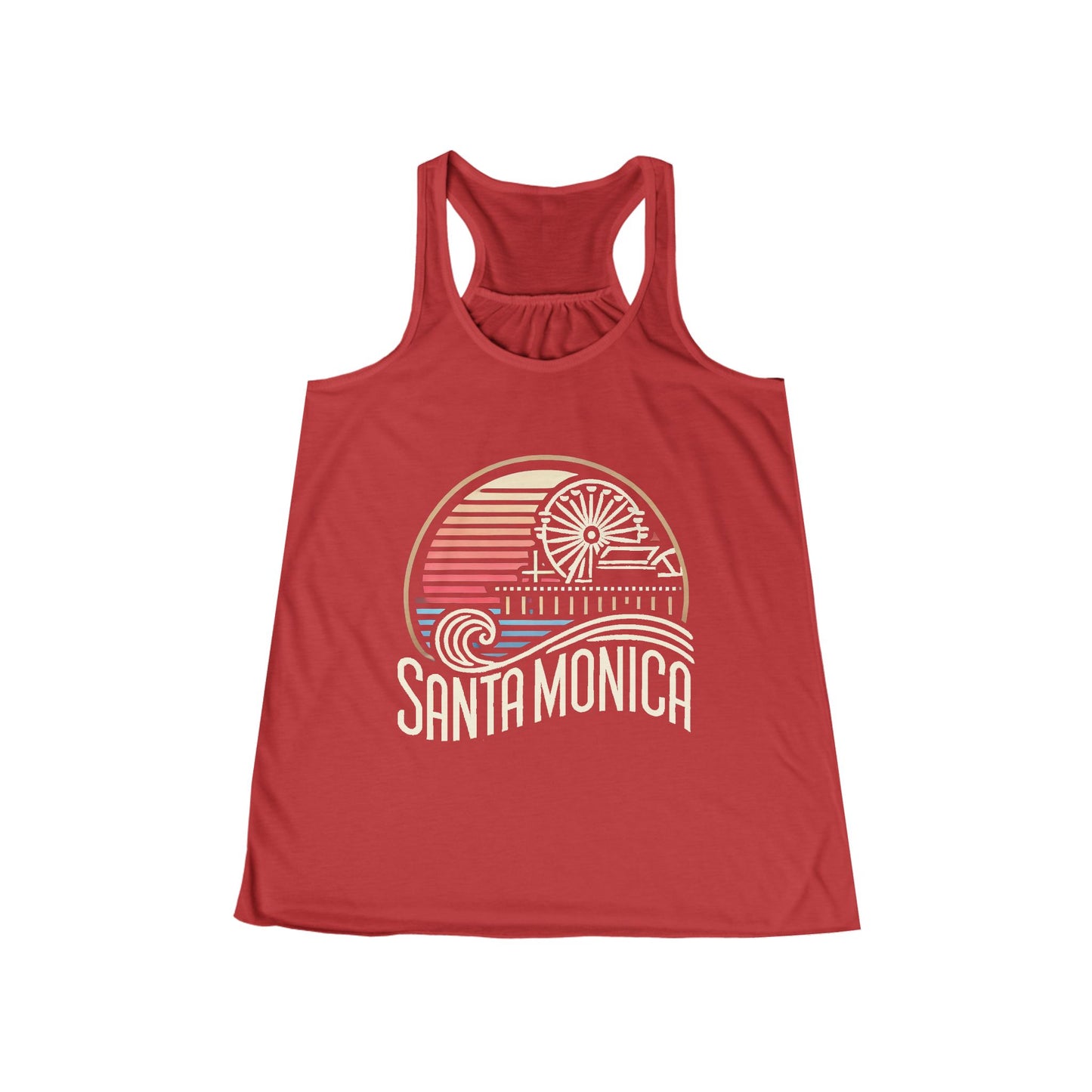 Vibrant Santa Monica Women's Flowy Racerback Tank