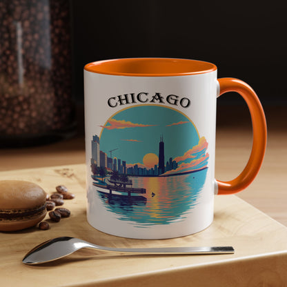 Retro Chicago Accent Coffee Mug