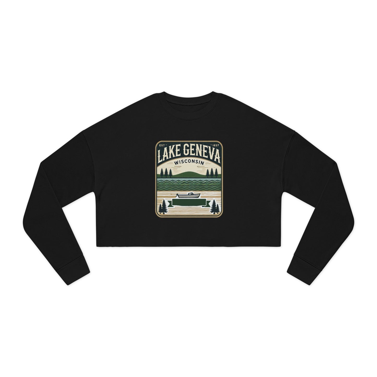 Vintage Lake Geneva Women's Cropped Sweatshirt