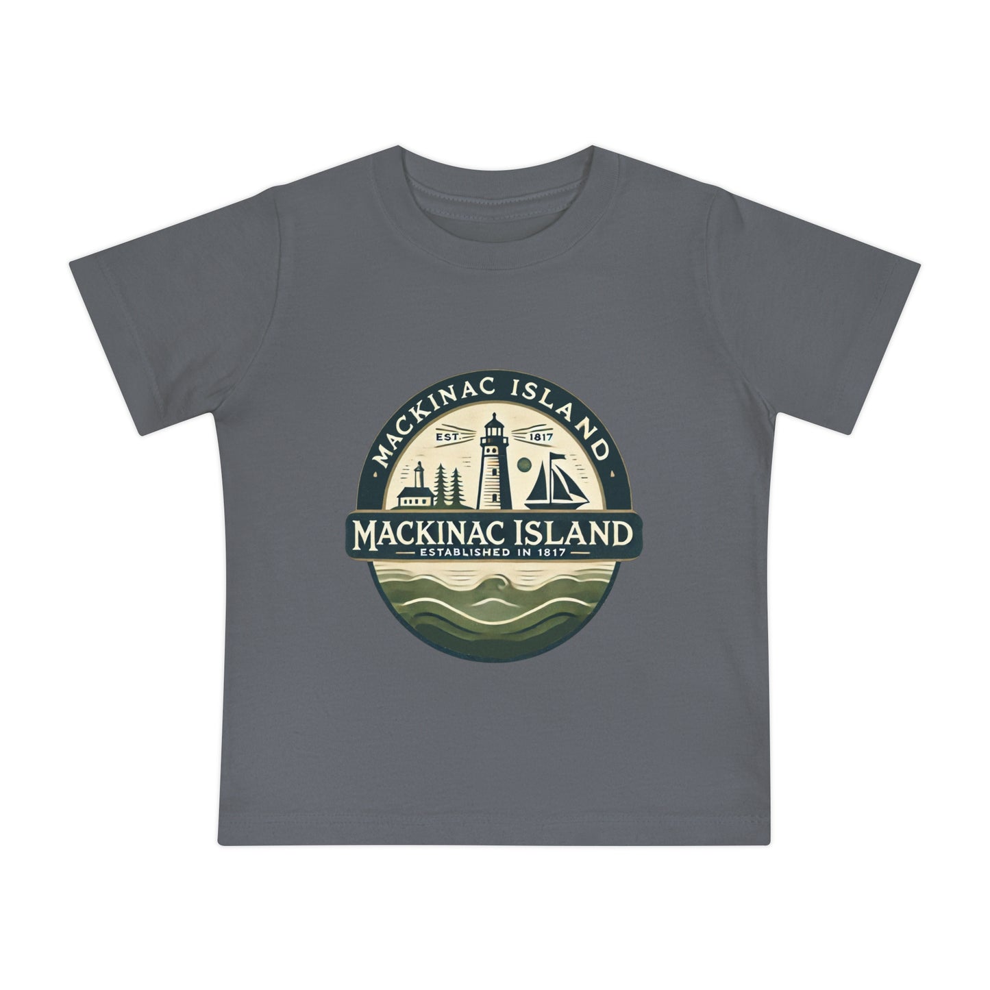 Vintage Mackinac Island Unisex Baby Short Sleeve T-Shirt