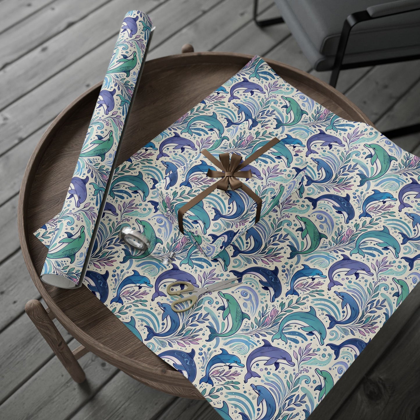 Dolphin Print Wrapping Paper