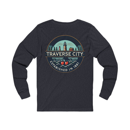 Vintage Traverse City Unisex Jersey Long Sleeve Tee