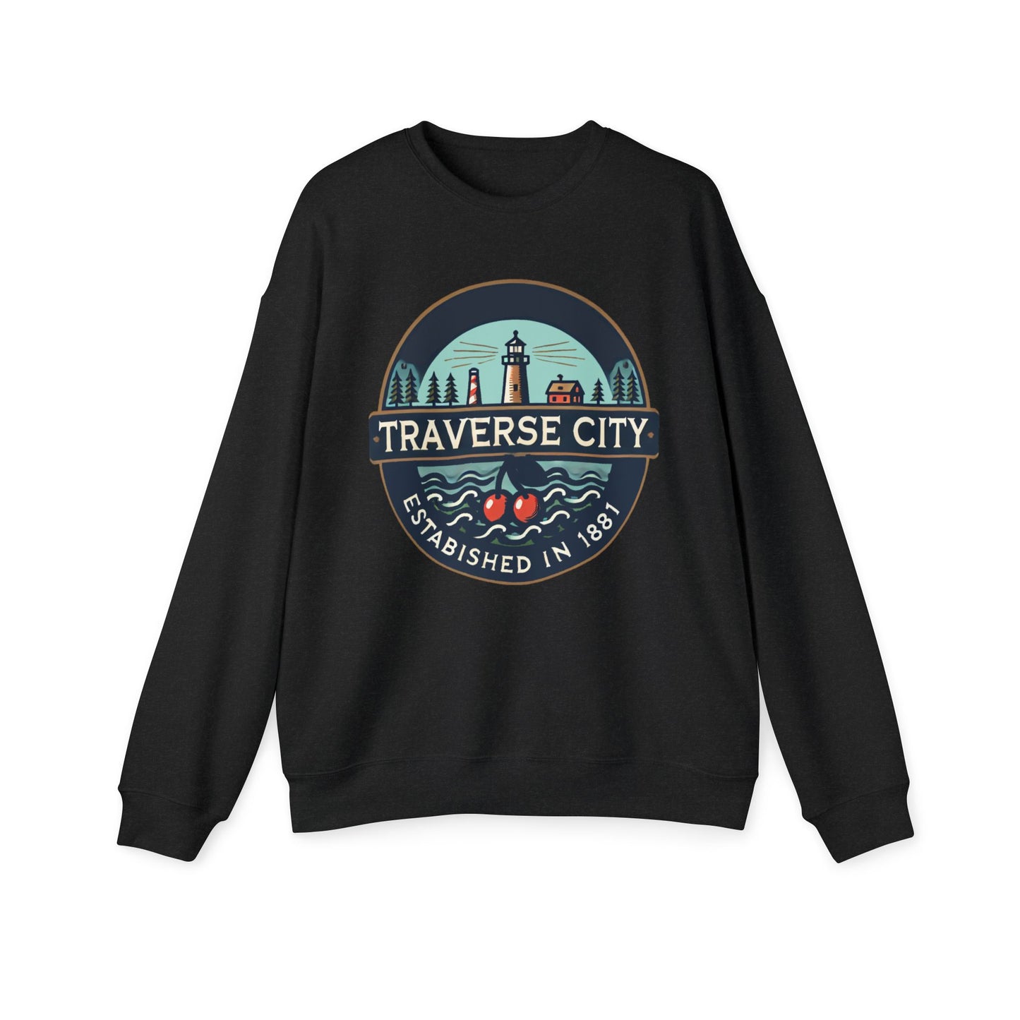 Vintage Traverse City Unisex Drop Shoulder Sweatshirt