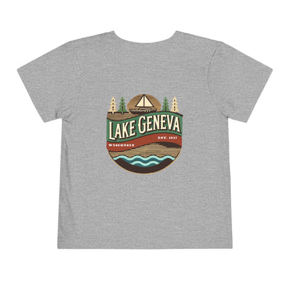 Retro Lake Geneva Unisex Toddler Short Sleeve Tee