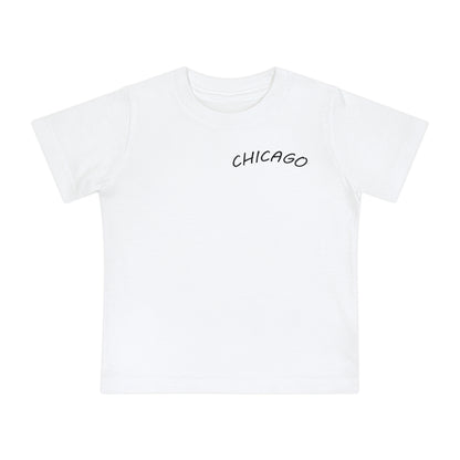Retro Chicago Sunset Unisex Baby Short Sleeve T-Shirt