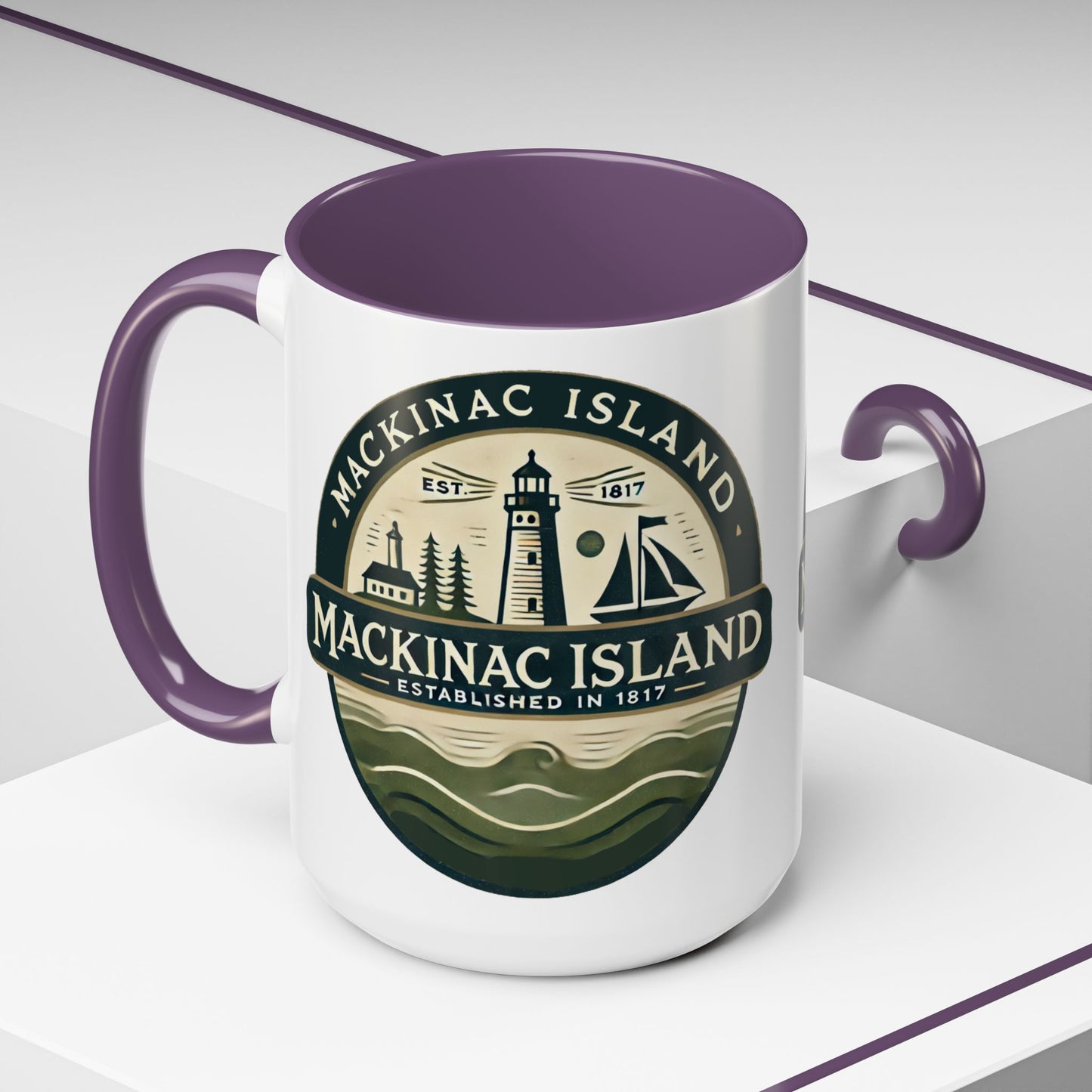 Vintage Mackinac Island Accent Coffee Mug