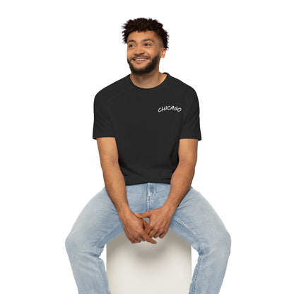 Retro Chicago Sunset Men's Raglan T-Shirt
