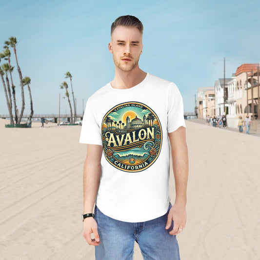 Elegant Avalon Men's Jersey Curved Hem Tee