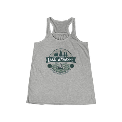 Vintage Lake Wawasee Women's Flowy Racerback Tank