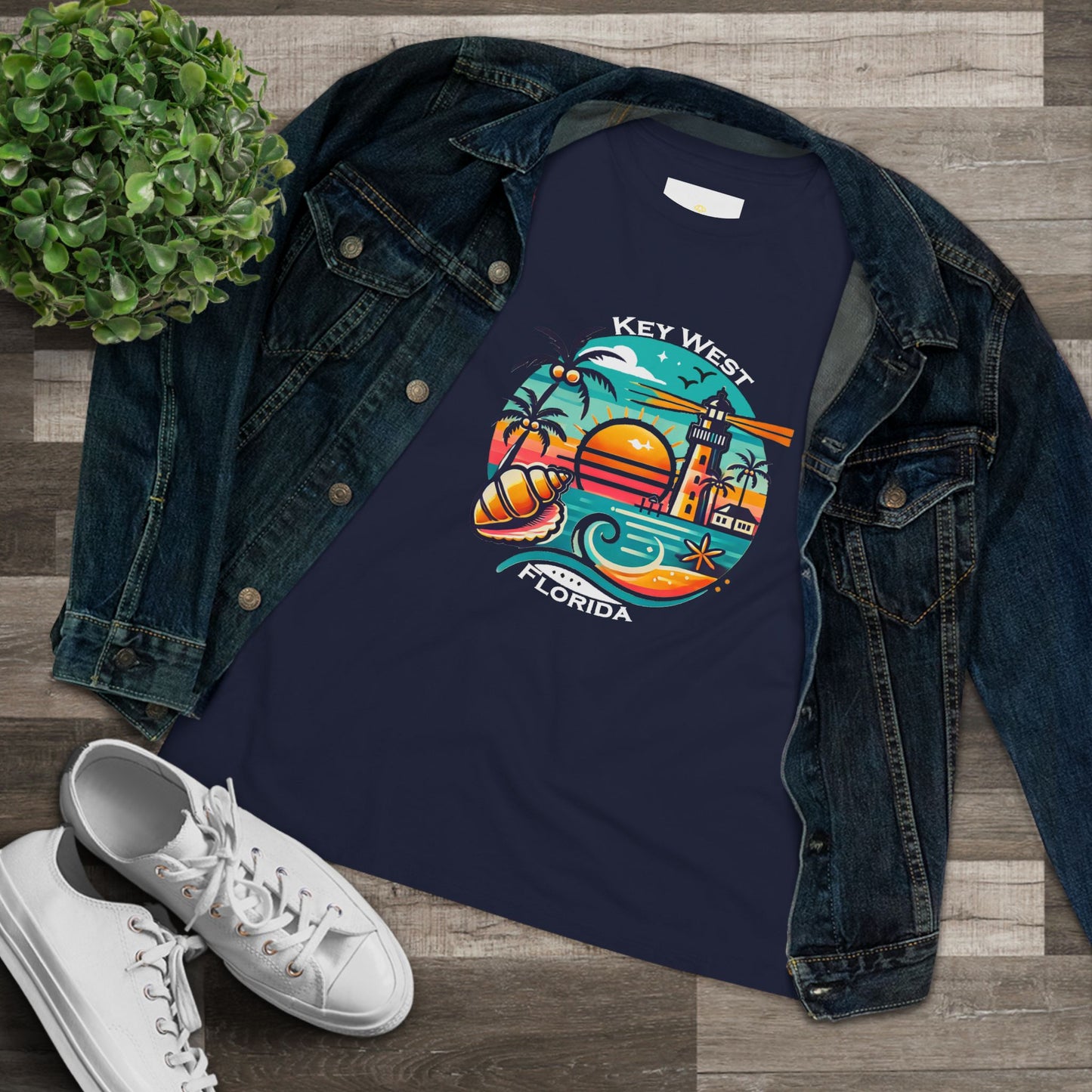 Vibrant Key West Women's Cotton Tee