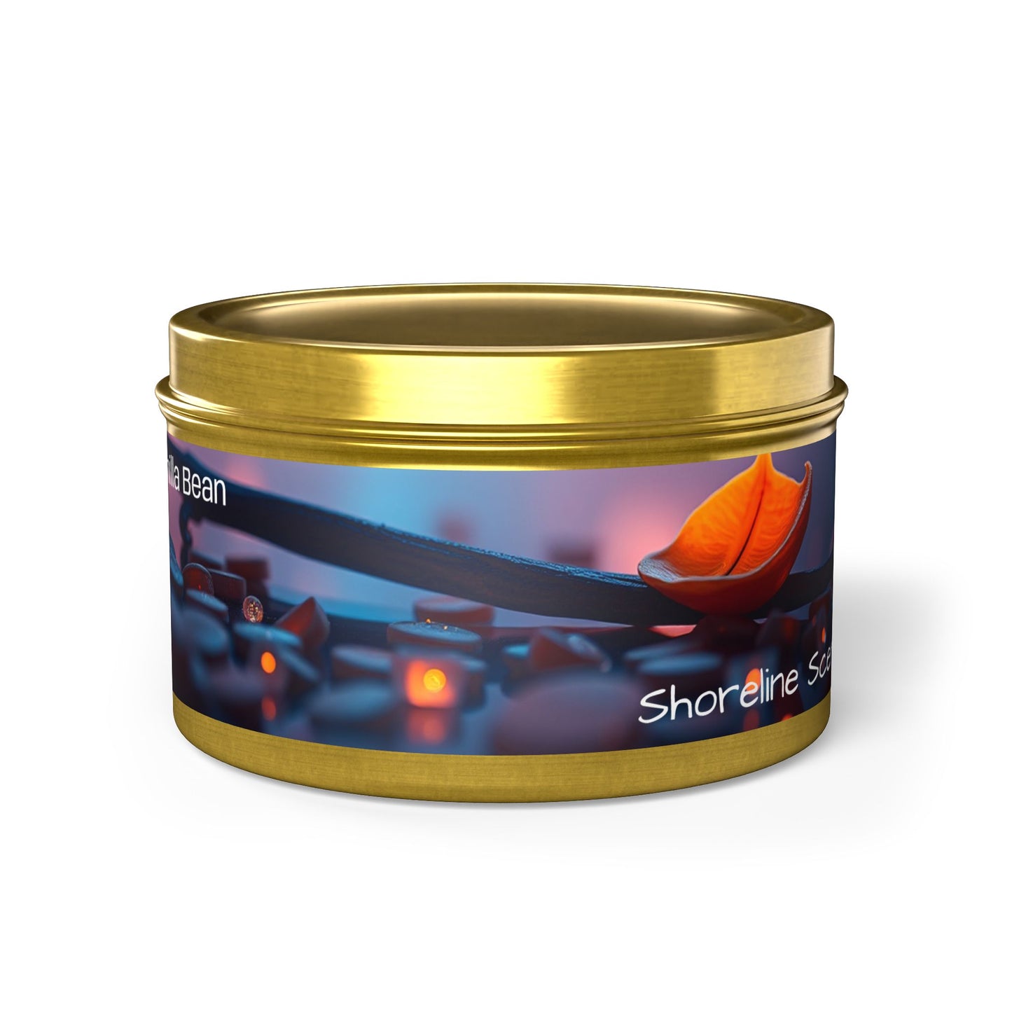 Vanilla Bean Scented Rustic Tin Candle