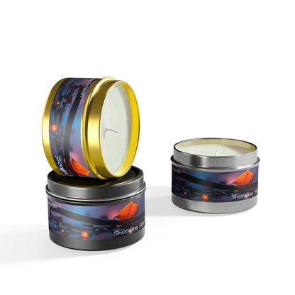 Vanilla Bean Scented Rustic Tin Candle